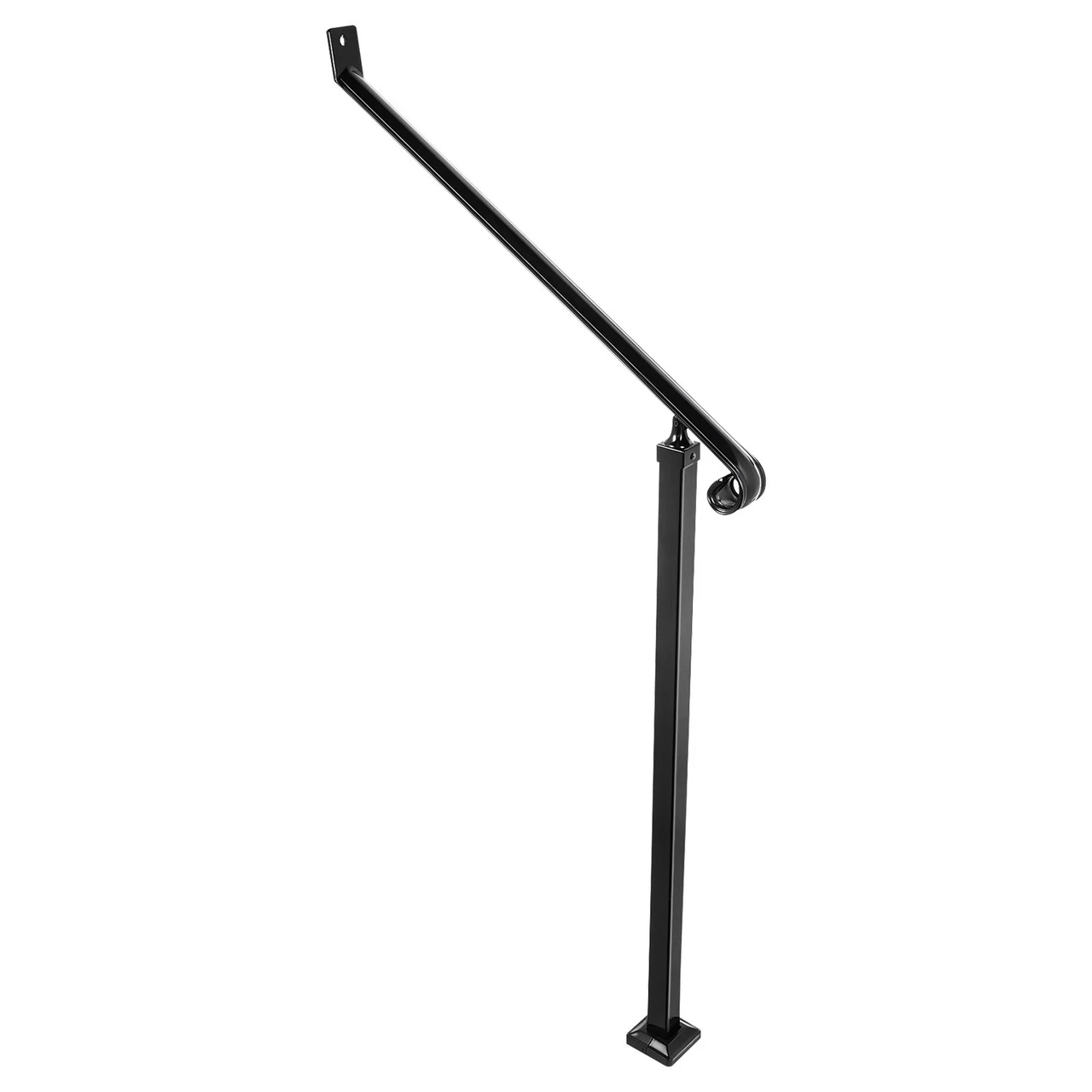 40mm Pipe Wrought Iron Handrail 2 Steps Handrails For Outdoor Steps Handrails Garden Railing Exterior Handrail Stair Railings For Steps With One Bo...