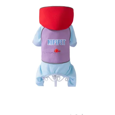 Waterproof 4 Leg Dog Jumpsuit With Hood, New Release Pet Outdoor Raincoat For Hiking & Travel Purple - Shop at LoveMi