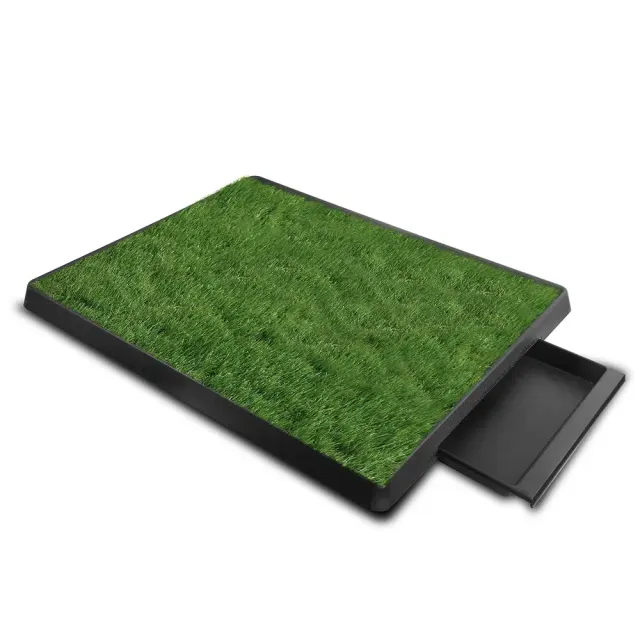 Dog Potty Training Artificial Grass Pad Pet Cat Toilet Trainer Mat Puppy Loo Tray Turf Green - Shop at LoveMi