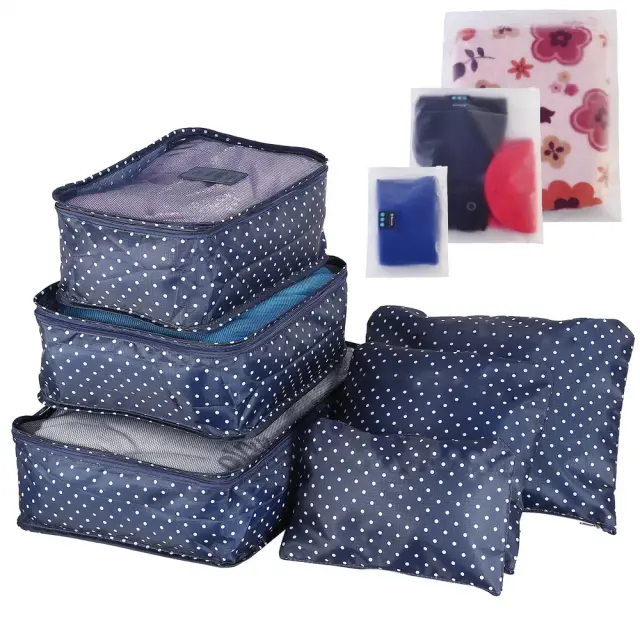 Clothes Storage Bags Water Resistant Travel Luggage Organizer Clothing Packing Cubes Navyspot - Shop at LoveMi