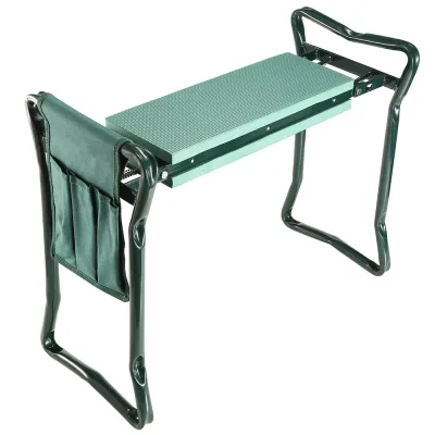 Foldable Garden Kneeler Seat With Kneeling Soft Cushion Pad Tools Pouch Portable Gardener Green - Shop at LoveMi