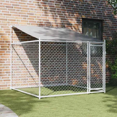 Dog Kennel with Roof and Door 2x2x2 m 6 X 2 X 2 M - Shop at LoveMi