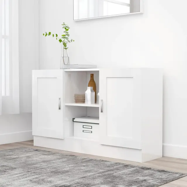 Sideboard 120x30, wood based material Hightogloss White - Shop at LoveMi