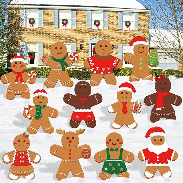 12 Christmas Gingerbread Man Yard Signs W13254297 - Shop at LoveMi