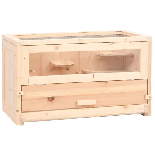 Hamster Cage 60x30x35 cm Solid Fir Wood Default - Shop at LoveMi