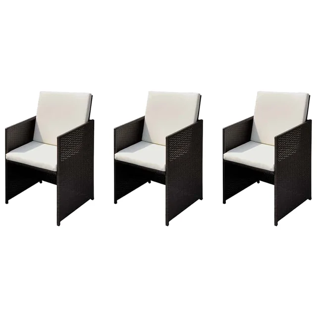 Garden Chairs Brown 56 x 52 x 87 cm Poly Rattan Default - Shop at LoveMi
