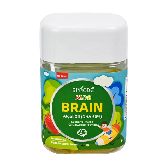 Biyode Kids Alpha Brain Focus Gummies Effective Formula Algal DHA Children Study Support Nutrition Supplement Customized - Shop at LoveMi