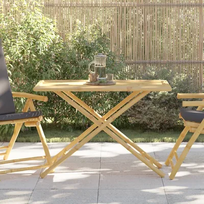 Folding Garden Table 110x55x75 cm Bamboo Default - Shop at LoveMi
