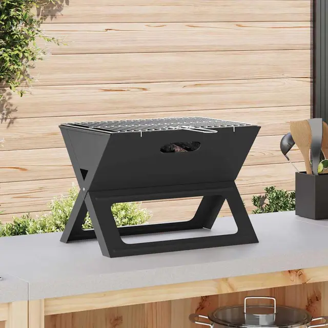 Outdoor Grill Black 46 x 30 x 31 cm Steel Default - Shop at LoveMi