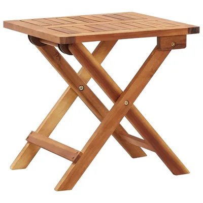 Folding Garden Coffee Table 40x40x40 cm Solid Acacia Wood Default - Shop at LoveMi