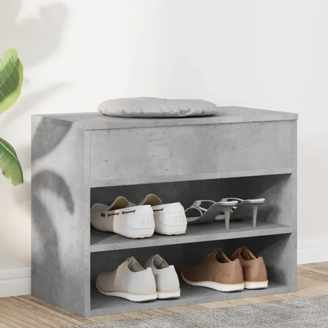 shoe bench concrete grey 60x wood material shoe bench 80x Sonoma Grey - Shop at LoveMi