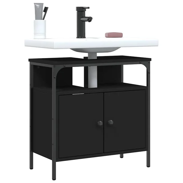 vanity unit 60x wood composite vanity unit 80x wood composite Black Oak Look - Shop at LoveMi