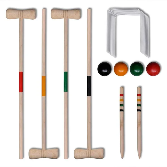 Croquet set, wooden, for 4 players - Shop at LoveMi