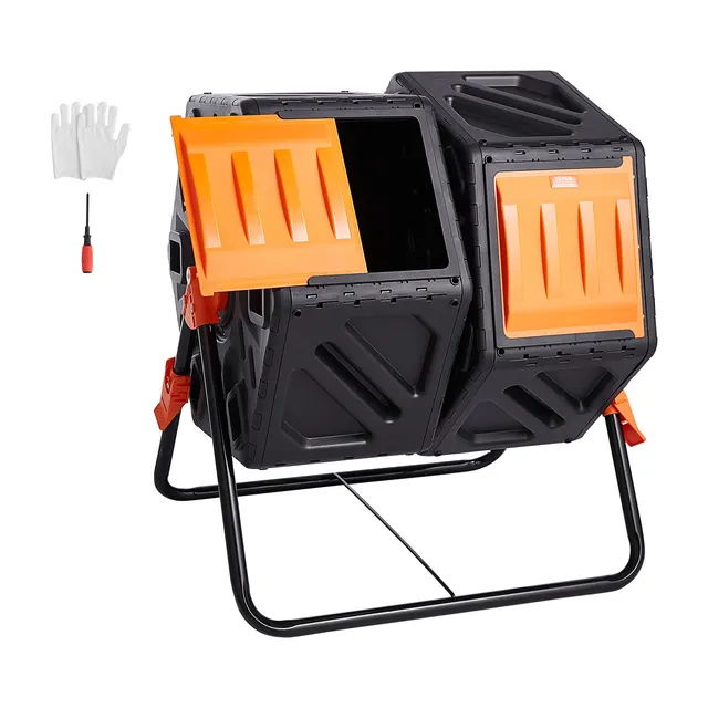 Compost Bin, 140.1L Dual Chamber Composting Tumbler, High Volume Two Rotating Chambers With 2 Sliding Door And Steel Frame, BPA Free Composter Bin ... Fgdfj37Jl000Eyx7Cv0 - Shop at LoveMi