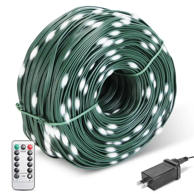 330FT String Lights Outdoor Christmas Decoration Lights With Remote IP44 Waterproof 8 Lighting Modes 8 Brightness Timer Plug In Fairy Light Xmas Ho... Cool White Lighting - Shop at LoveMi