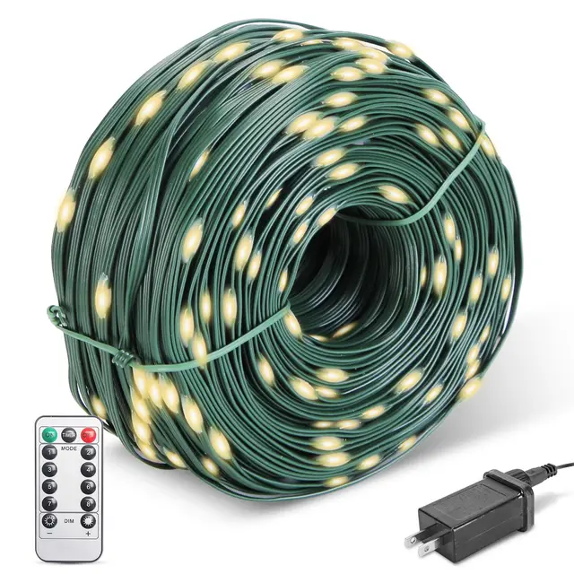 330FT String Lights Outdoor Christmas Decoration Lights With Remote IP44 Waterproof 8 Lighting Modes 8 Brightness Timer Plug In Fairy Light Xmas Ho... Warm Lighting - Shop at LoveMi