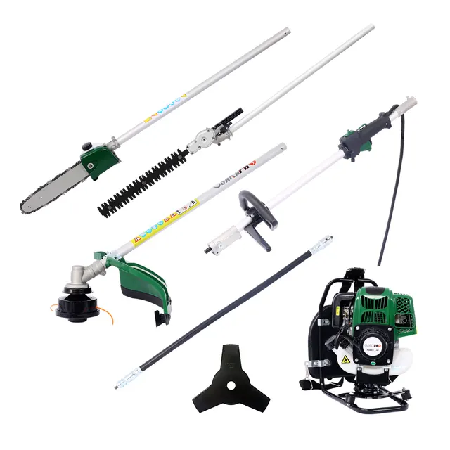 Backpack 4 In 1 Multi Functional Trimming Tool, 31CC 4 stroke Garden Tool System With Gas Pole Saw, Hedge Trimmer, Grass Trimmer, And Brush Cutter ... Dark Green - Shop at LoveMi
