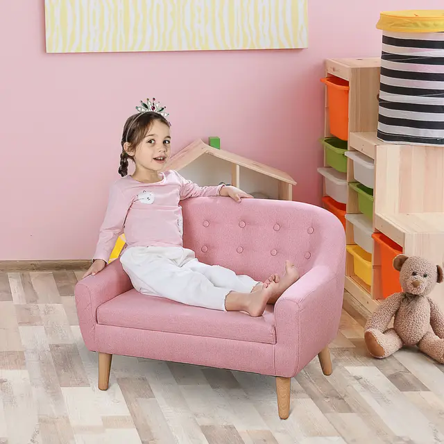 2 Seat Kids Sofa Pink - Shop at LoveMi