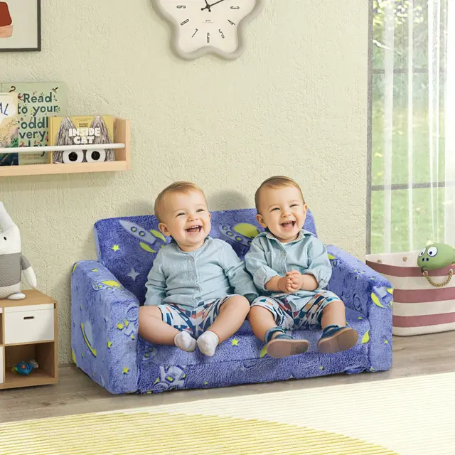 Kids Sofa with Glowing Fairy Design for 18 36 Months Blue - Shop at LoveMi