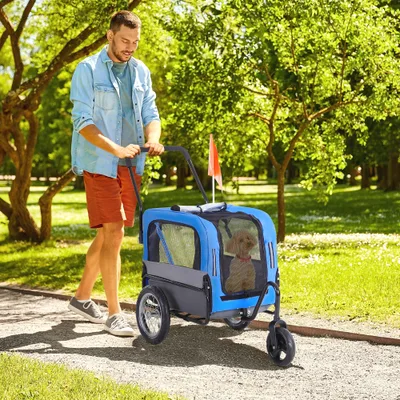 Dog Bike Trailer Blue - Shop at LoveMi