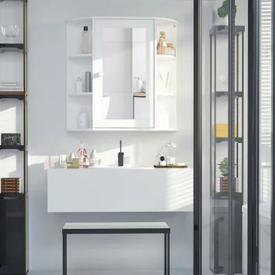 Bathroom Medicine Cabinet with Mirror White - Shop at LoveMi