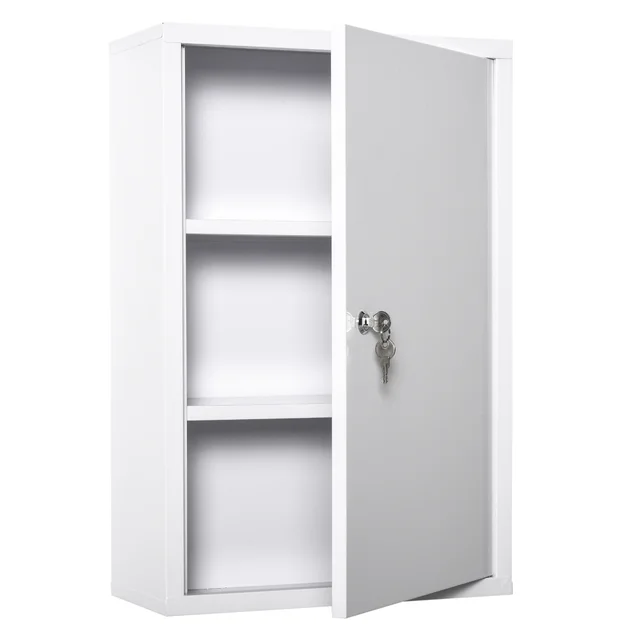 Wall Mount Medicine Cabinet 3 Tier Emergency Box for Bathroom Kitchen White - Shop at LoveMi
