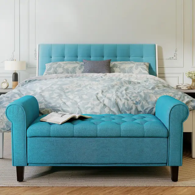 Storage Ottoman Teal - Shop at LoveMi