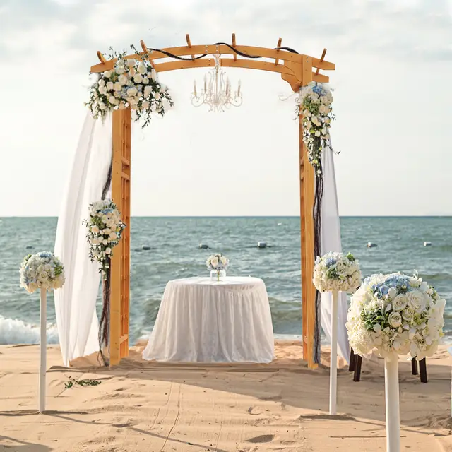 85" Garden Arbor for Wedding and Ceremony Wood - Shop at LoveMi