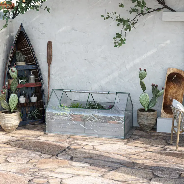 Raised Garden Bed with Cover Light Gray - Shop at LoveMi
