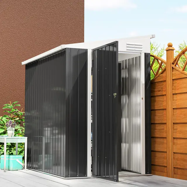 4' x 6' Lean to Garden Storage Shed Dark Gray - Shop at LoveMi
