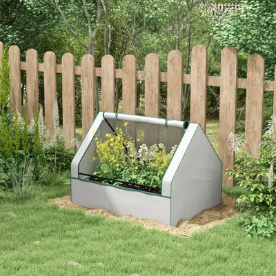 Raised Garden Bed White, Silver - Shop at LoveMi