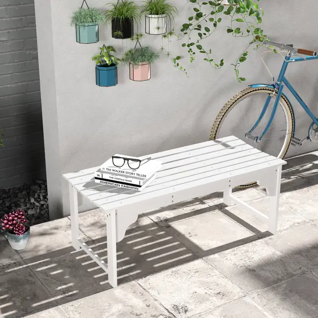 Slatted Garden Bench White - Shop at LoveMi