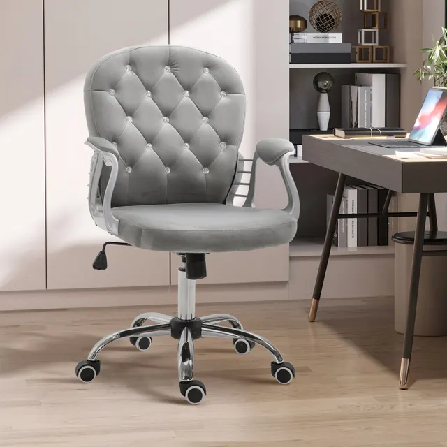 Velvet Home Office Chair Grey - Shop at LoveMi