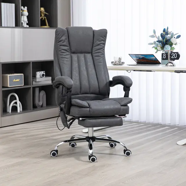 Massage Office Chair with 6 Points and Heat Blue - Shop at LoveMi
