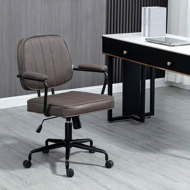 Home Office Chair with Adjustable Height and Tilt Brown - Shop at LoveMi