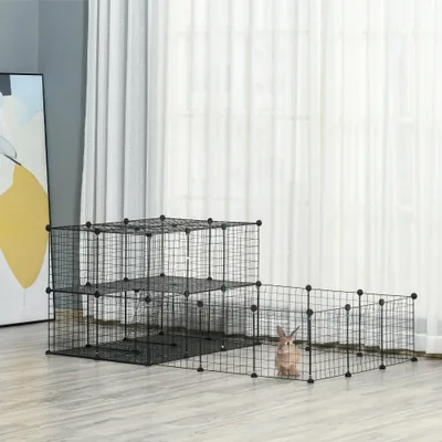 Pet Playpen with Door Black - Shop at LoveMi