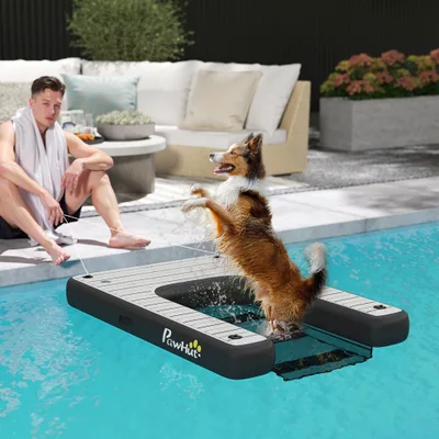 Inflatable Dog Boat Ramp Up to 286 lbs Gray - Shop at LoveMi