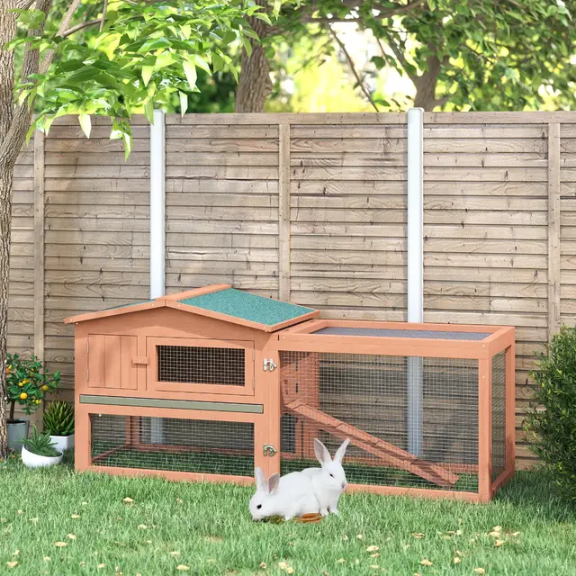 Rabbit Cage Outdoor Natural Wood - Shop at LoveMi