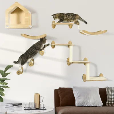 Cat Shelves for Indoor Cats Oak - Shop at LoveMi