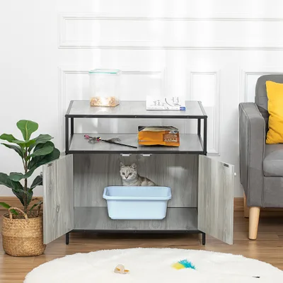 Cat Litter Box Enclosure Grey - Shop at LoveMi