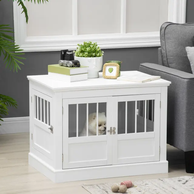 Dog Crate End Table White - Shop at LoveMi