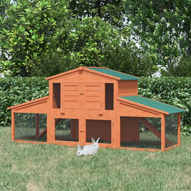 L Outdoor Rabbit Hutch Orange - Shop at LoveMi