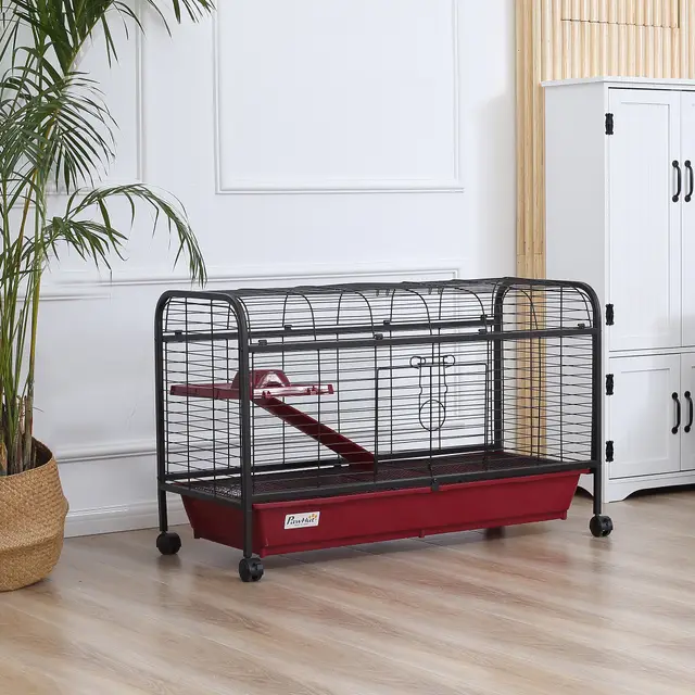 L Small Animal Cage Red And Black - Shop at LoveMi