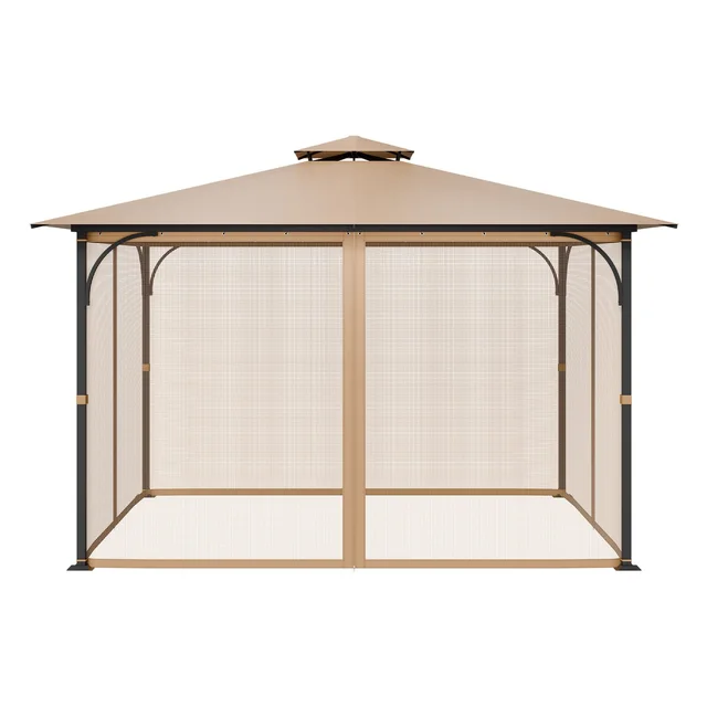 Gazebo Netting Replacement, Fit Most 12 X 7 FT Gazebo Curtain, Outdoor Garden Net, 4 Panel Sidewall Mesh Net, Patio Midge Netting With Double Zippe... Ltwzdl10Ft12Ptrc2V0 - Shop at LoveMi