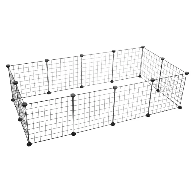 Pet Playpen, Small Animal Cage Indoor Portable Metal Wire Yard Fence For Small Animals, Guinea Pigs, Rabbits Kennel Crate Fence Tent Black - Shop at LoveMi