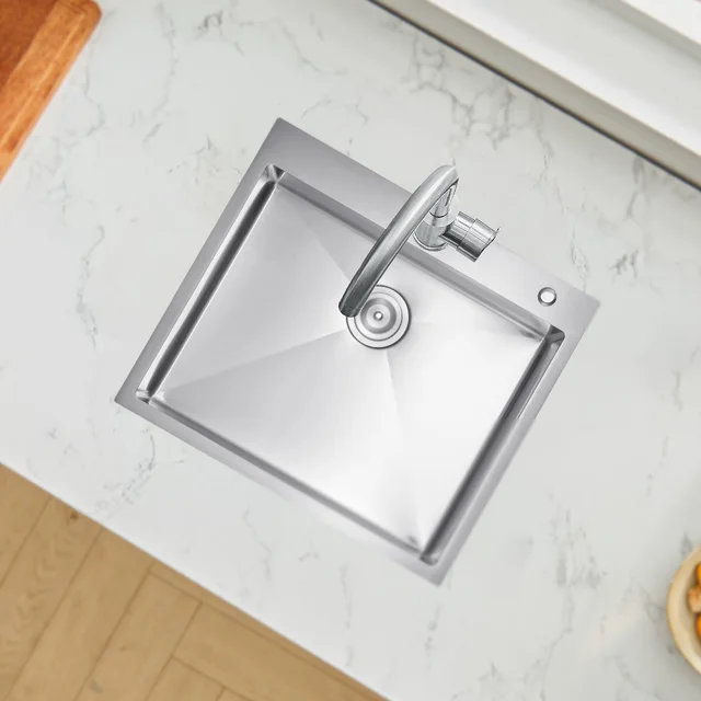 25' Kitchen Sink Top Mount Single Bowl Drop In Basin Stainless Steel Bar Silver - Shop at LoveMi