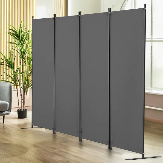 Room Divider, 88×67.5inch Room Dividers And Folding Privacy Screens 4 Panel, Fabric Partition Room Dividers For Office, Bedroom, Dining Room, Study... Grey - Shop at LoveMi
