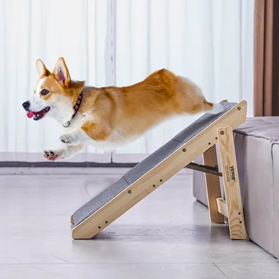 Wood Pet Stairs/Pet Steps, 2 in 1 Foldable Wooden Dog Stair For Beds, Sofa And Cars, Dog Stairs & Ramp With 3 Steps For Small Medium Large Pet, Up ... Natural - Shop at LoveMi