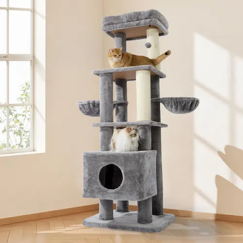 Gardner Pets Large Cat Tree For Medium To Large Cats, Heavy Duty Cat Tower With Scratch Post And Washable Top Perch. Self pickup Orders Supported V... 6Tier Enhanced Version Gray - Shop at LoveMi