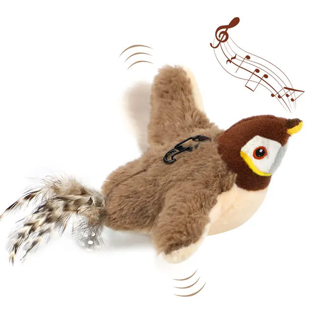 Electric Cat Toy Bird For Self Entertainment Interactive Automatic Cat Toy With Catnip, Intelligent Rechargeable Cat Toy For Cats To Play With An... Brown - Shop at LoveMi